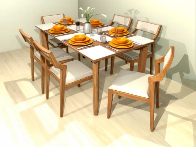 Mesa linda e aconchegante, 1,6m, madeira maciça