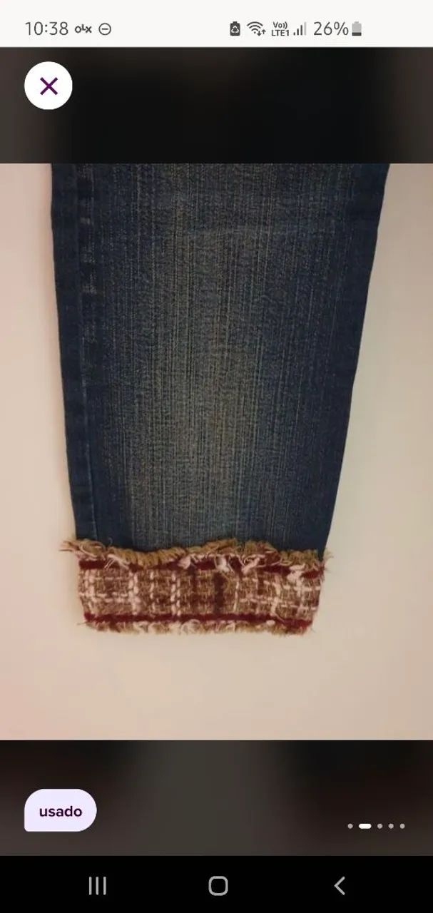 Calça Jeans capri com Detalhe  - Foto 2