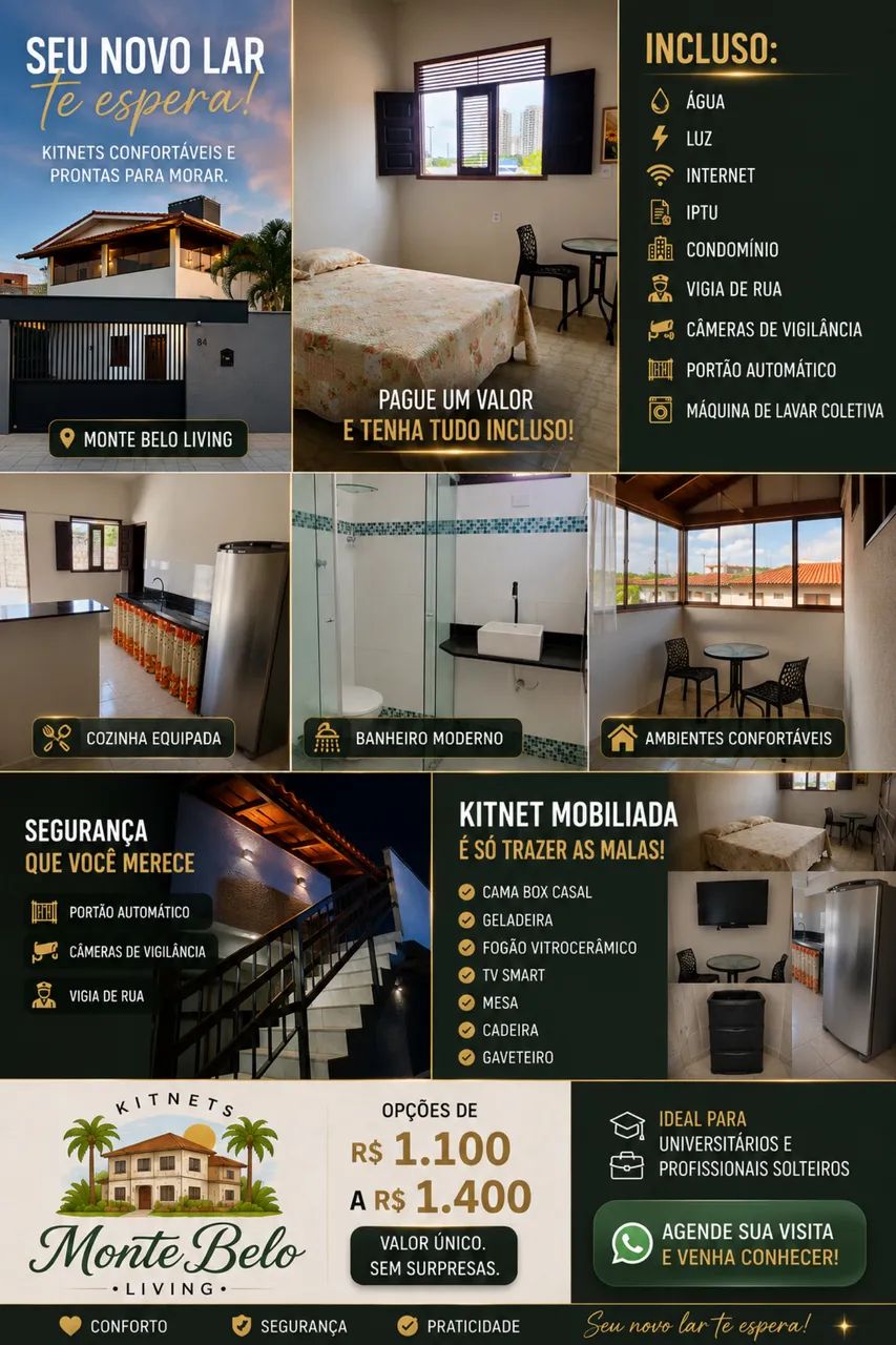 Kitnet Mobiliada em Neópolis - Perto da UFRN (Água, Luz e Internet Inclusas) - Foto 4