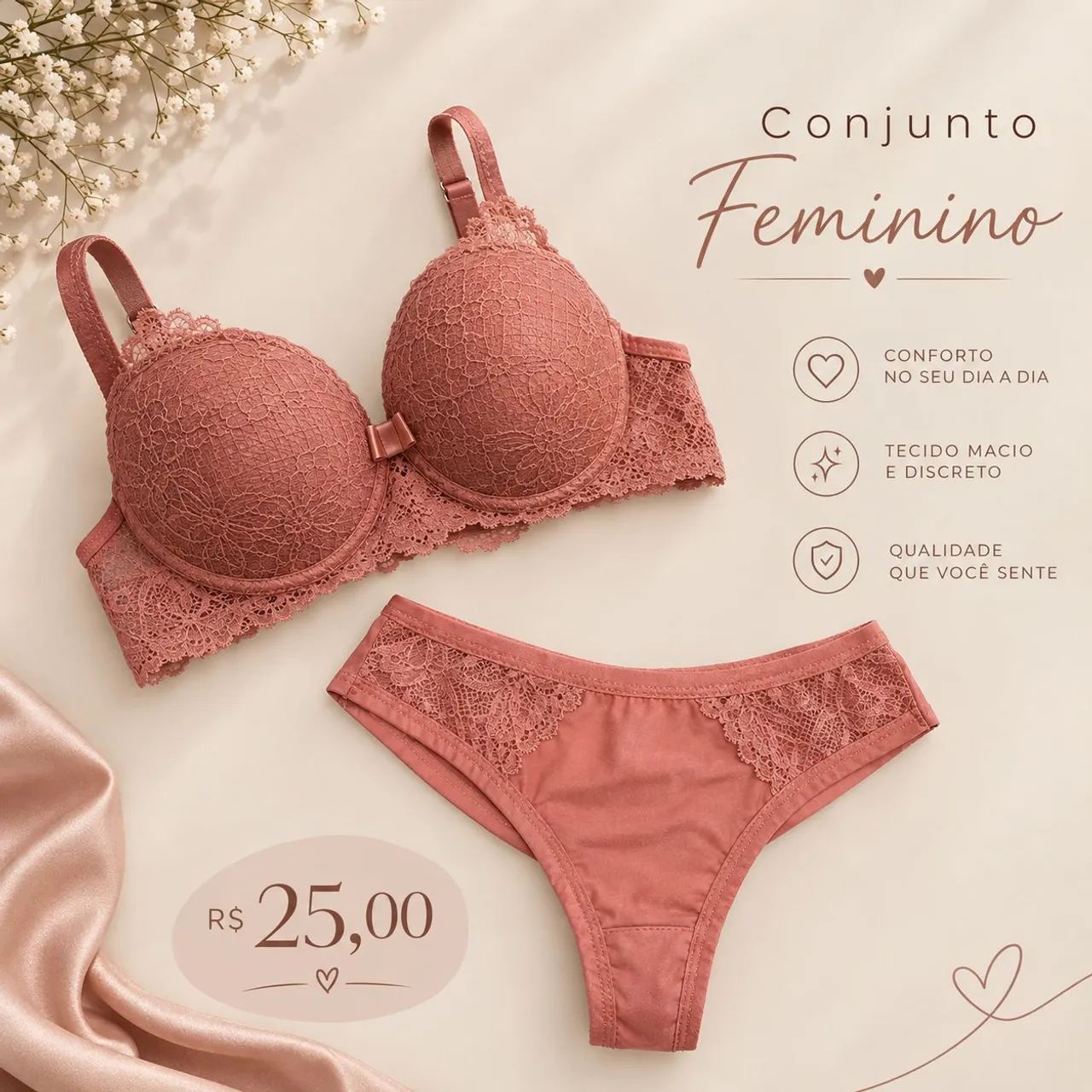 Conjuntos lingerie preço incrível 