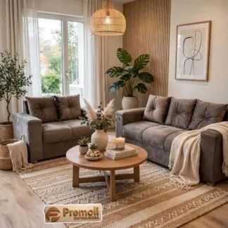 Sofa Pop Bela 2 /3 Lugares - Almofadas soltas - Pode ter Variação de Tonalidade