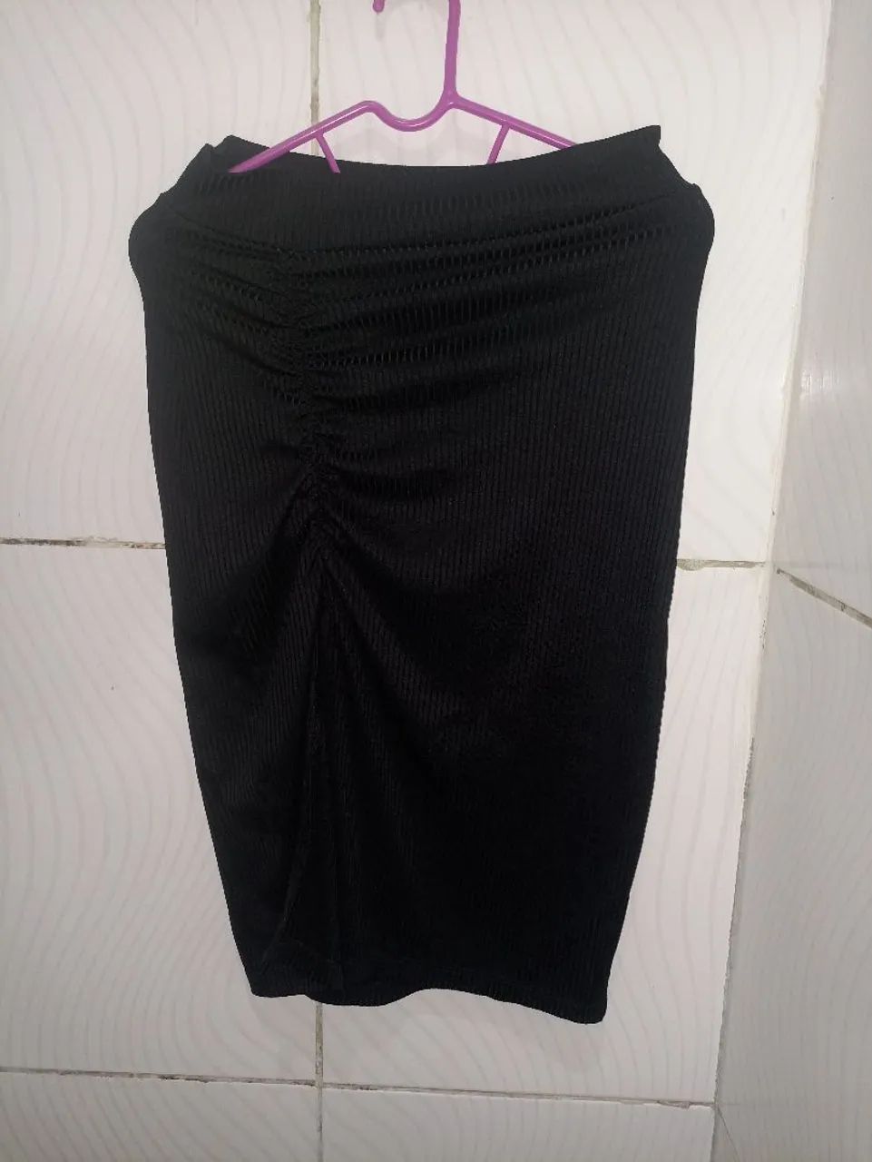 Saia Midi Canelada Feminino M  - Foto 2