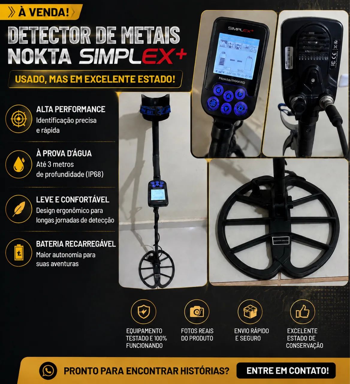 Detector de metais nokta simplex +