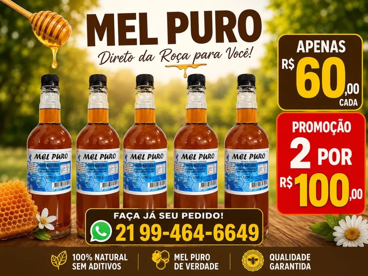 Mel puro orgânico
