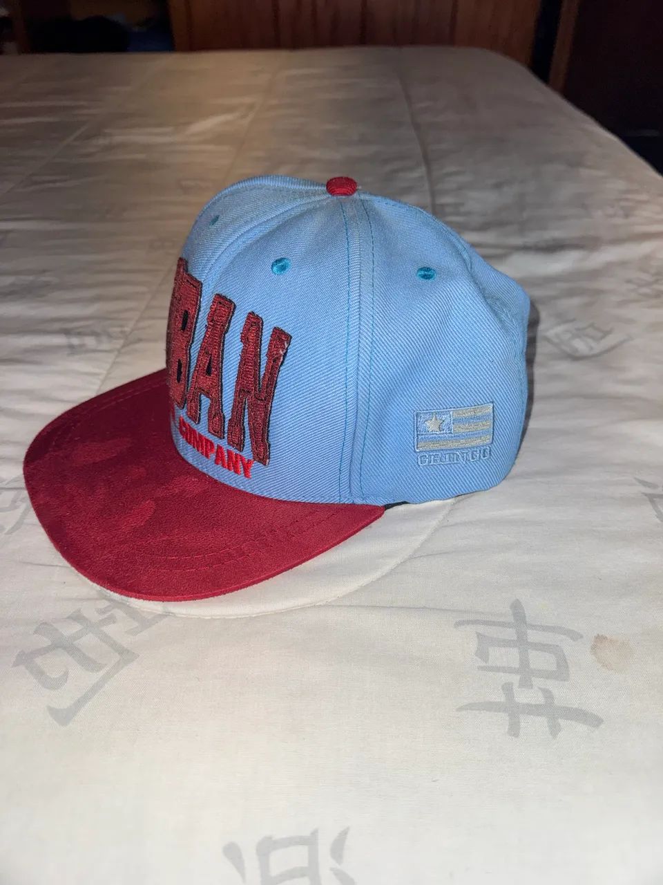 Boné Urban State Company Snapback Azul e Vermelho - Foto 2