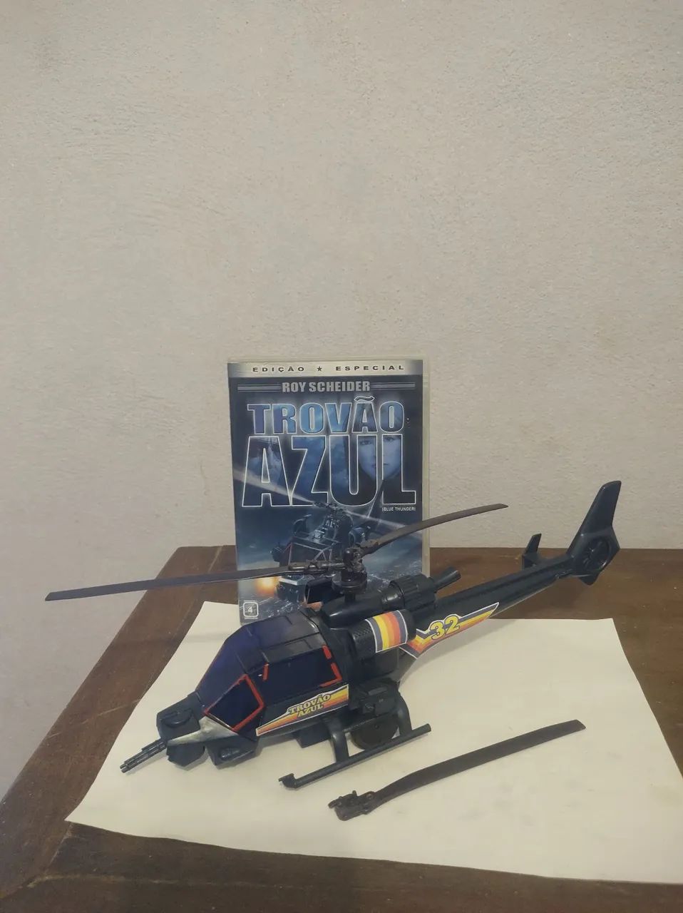 Brinquedo Antigo Glasslite Trovão Azul 