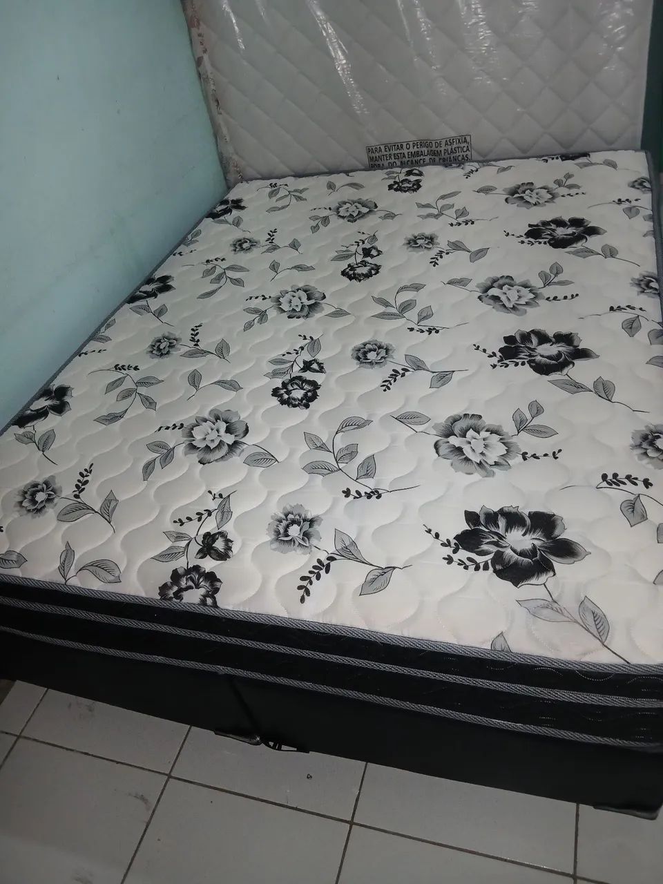 Cama + colchão Queen Ortobom R$ 1500 - Foto 2