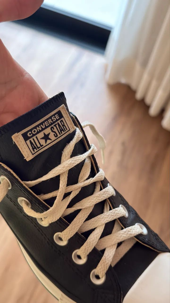 tênis converse all star plataforma couro  - Foto 3