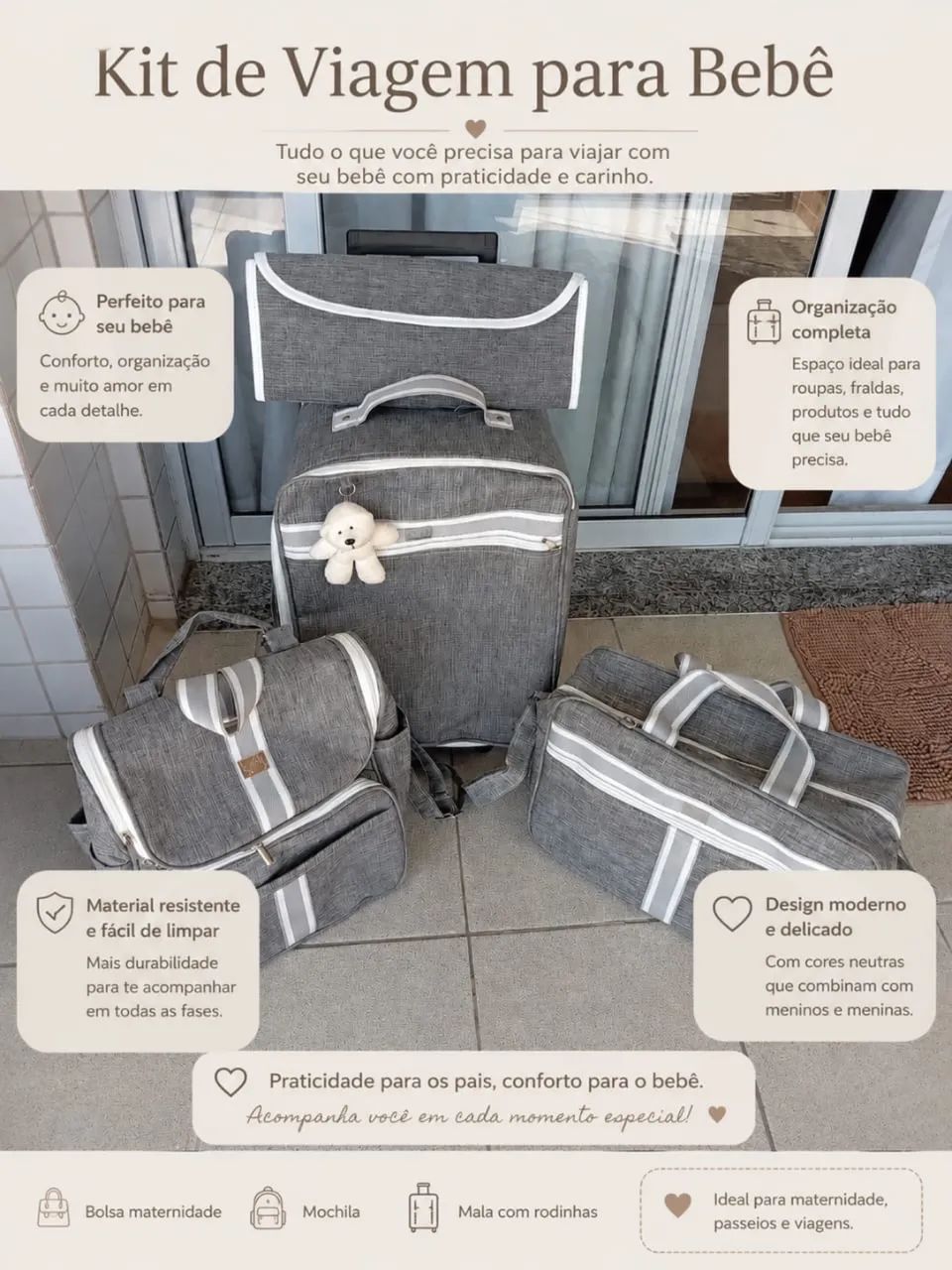 Conjunto de Bolsa Maternidade  - Foto 2