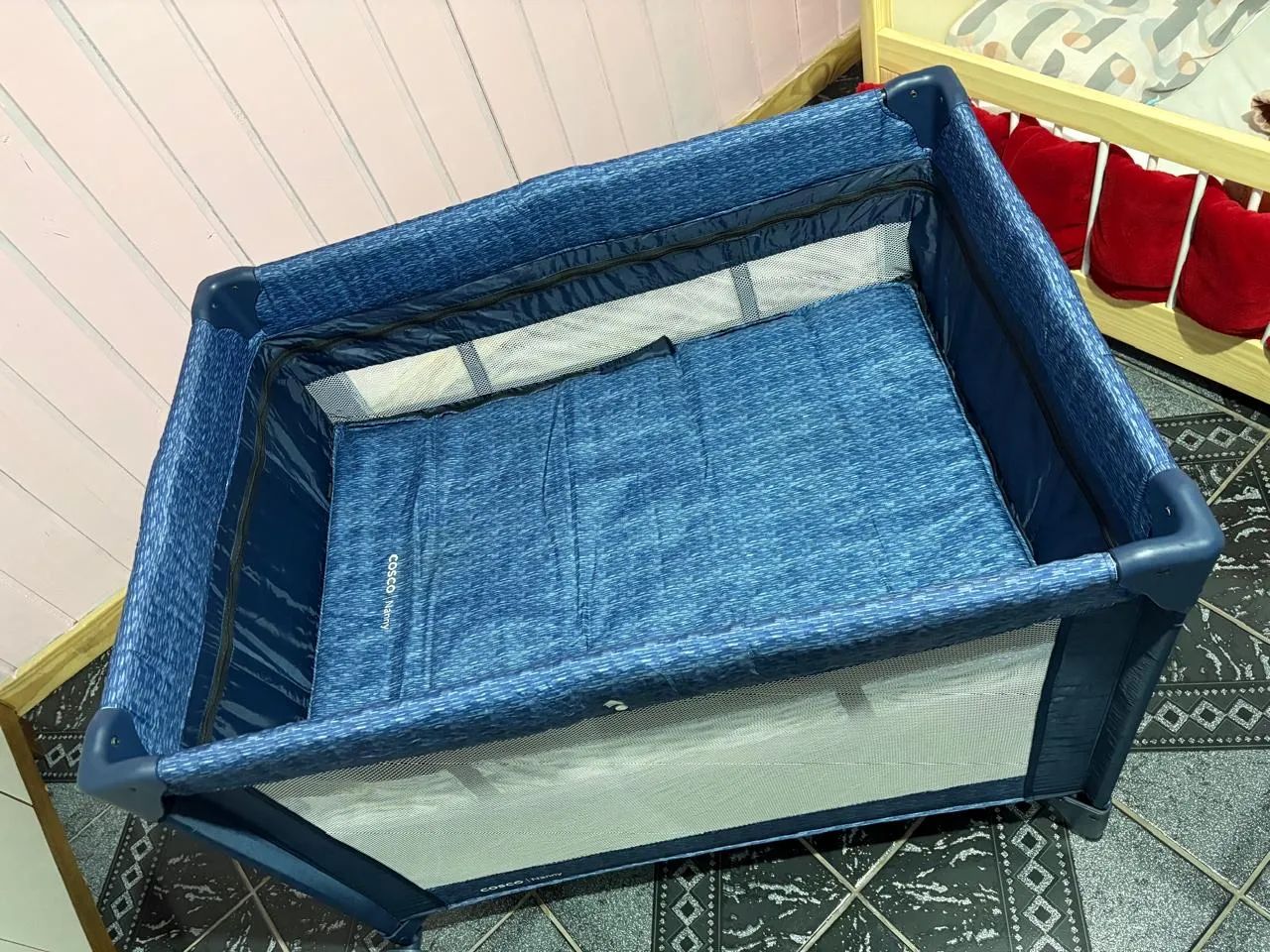 Berço portátil cosco kids nanny 2 alturas - Foto 4