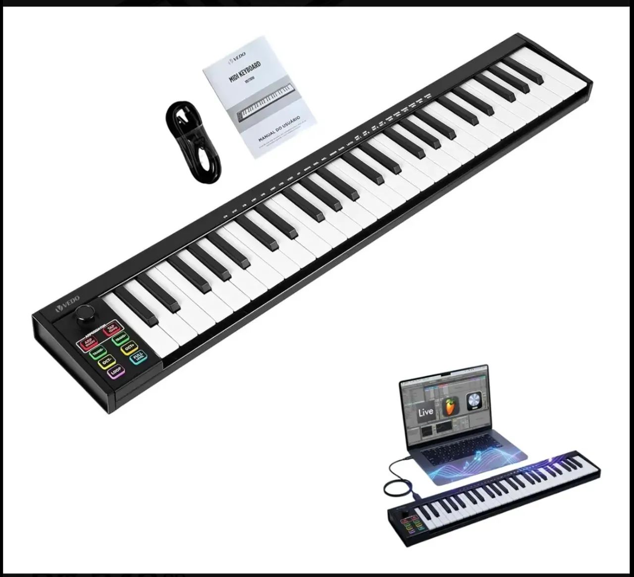 Teclado controlador mídi Vedo - Foto 2