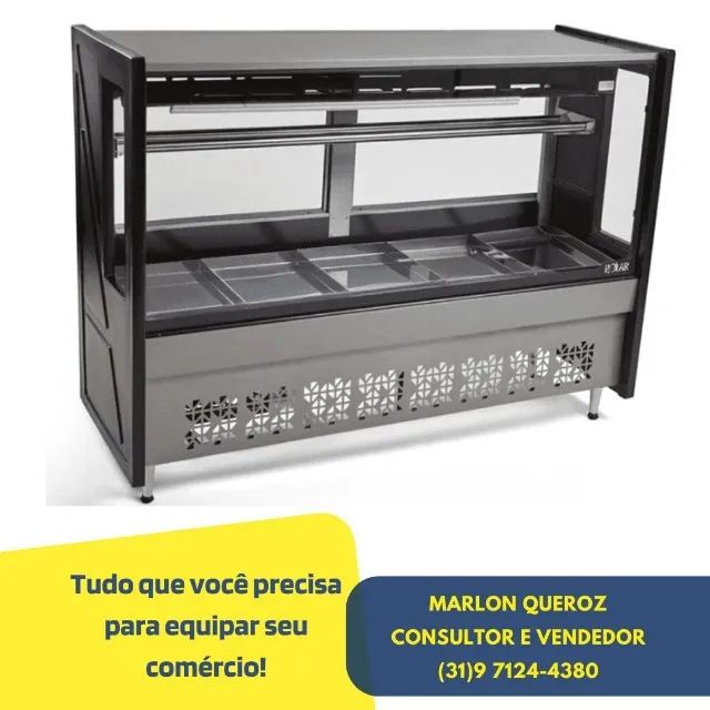 Balcão para Carnes 1,75M Preto Polar