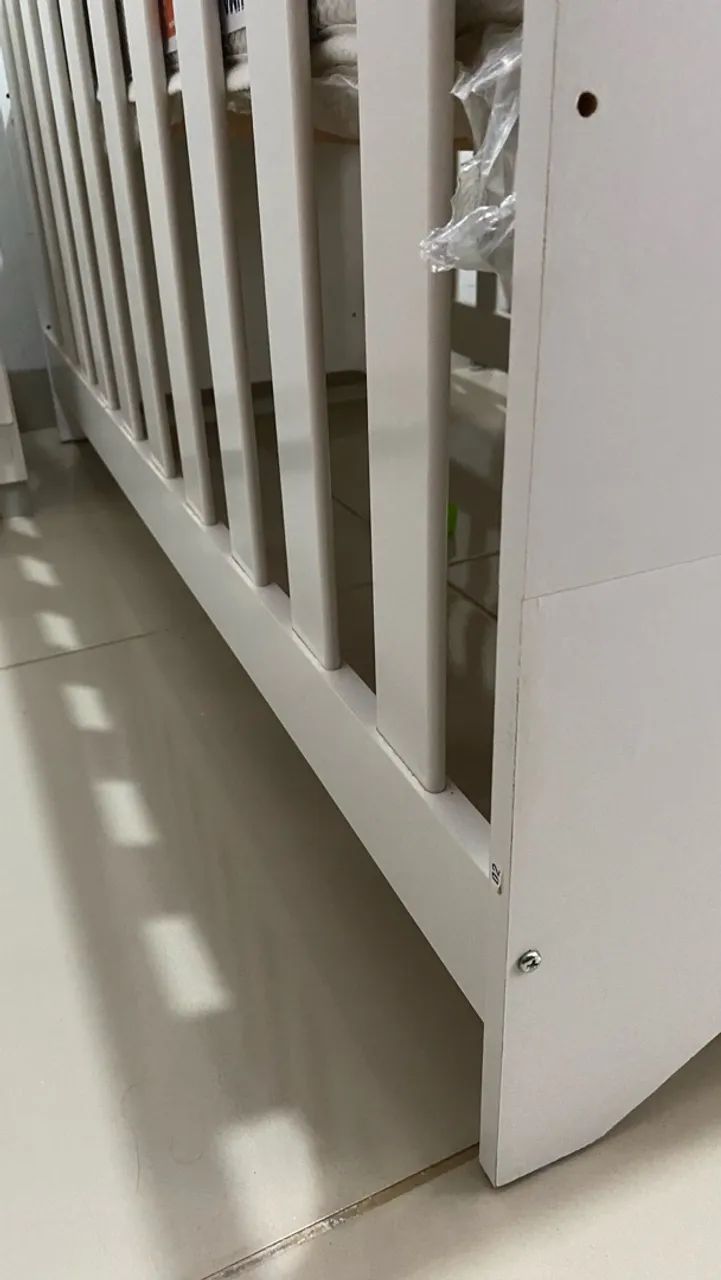 Berço vira cama + colchão  - Foto 2