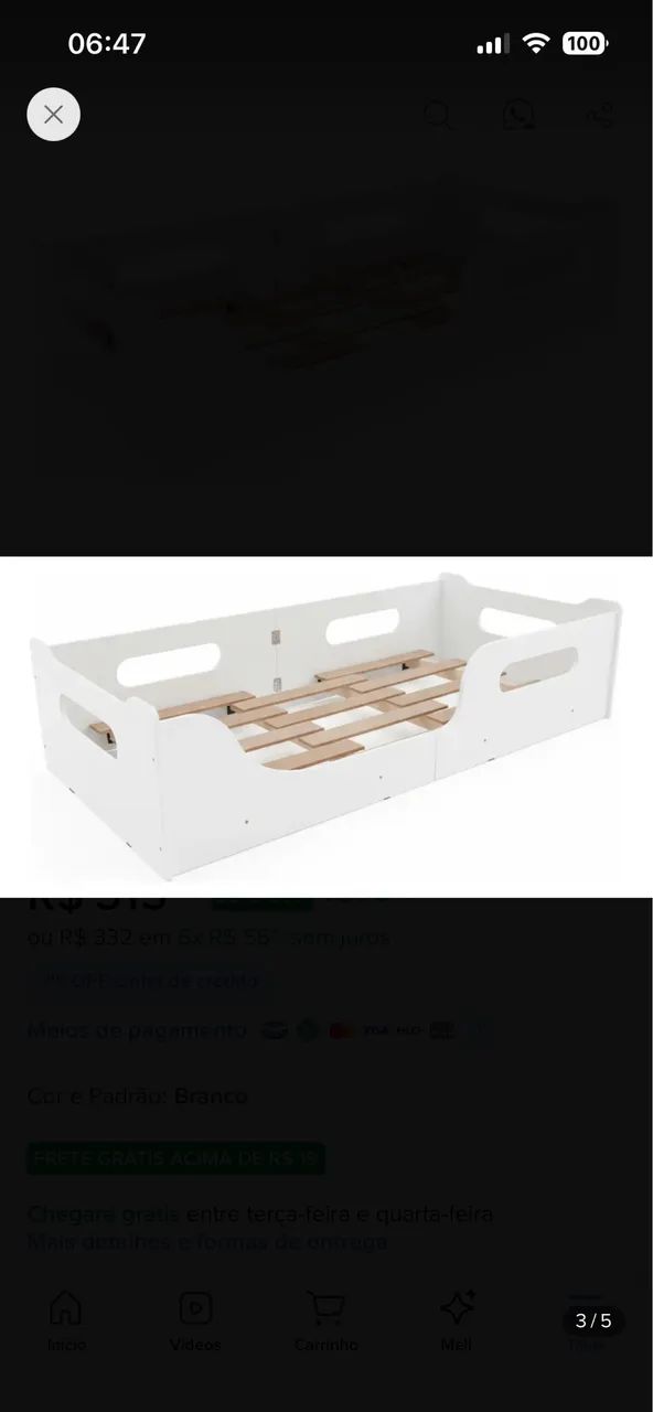 Cama infantil montessoriana NOVA