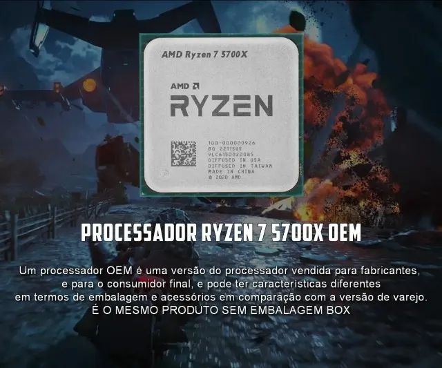 Processador Gamer Amd Ryzen 7 5700x  'Novo' - Foto 3