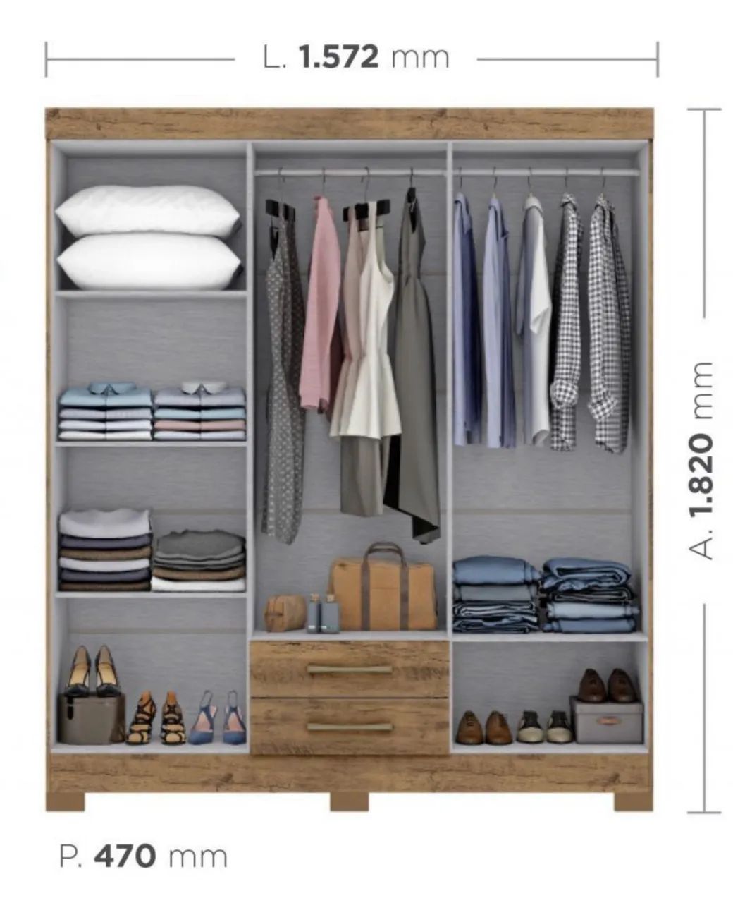Guarda roupa 6 portas e 2 gavetas em mega Promoção! - Foto 2