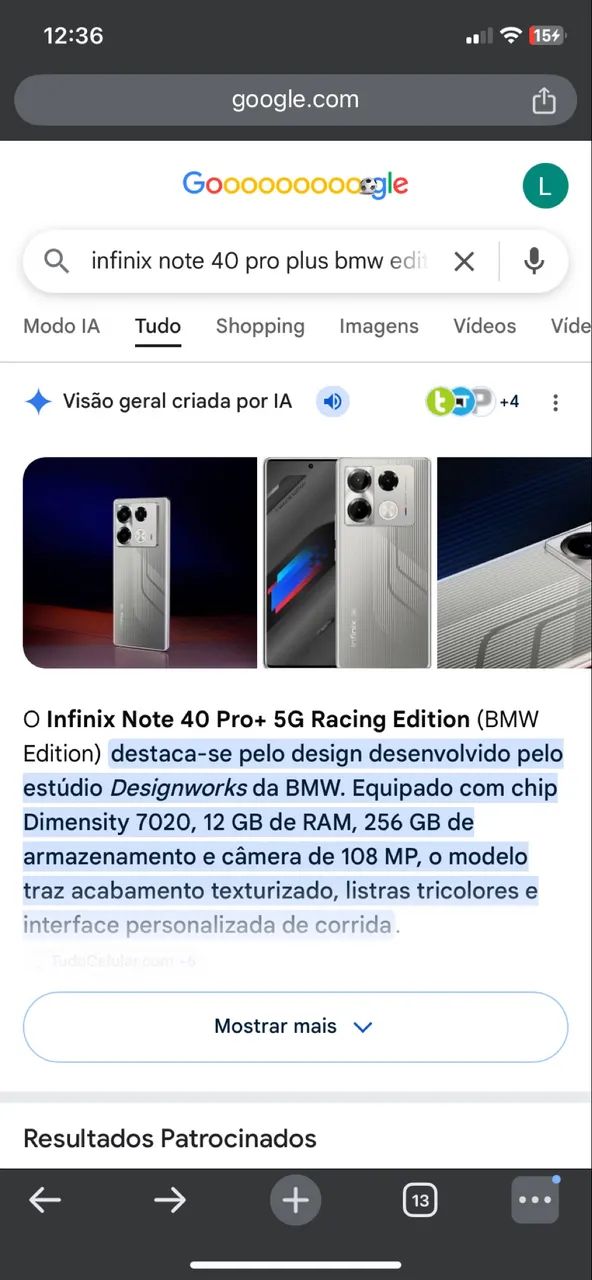 INFINIX NOTE 40 PRO+5G Racing Edition BMW - Foto 5