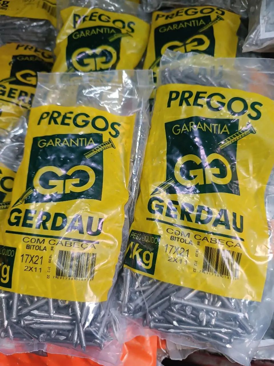 Pregos com cabeça pacote com 1 kilo - Foto 4