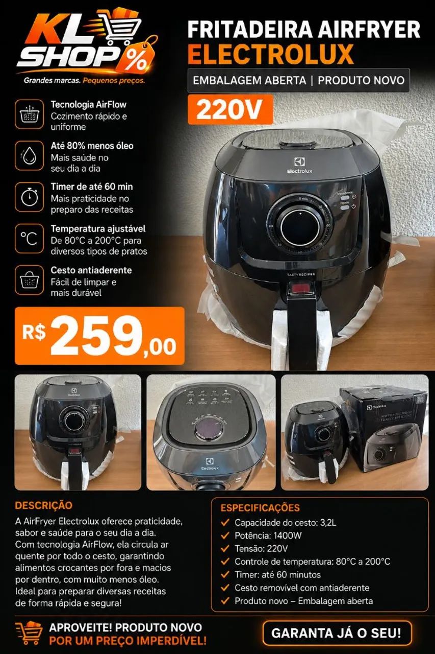Airfry Eletrolux Rita Lobo