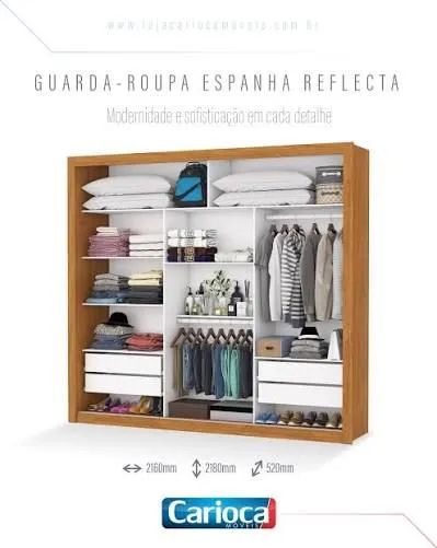 GUARDA ROUPA COM PORTA DE VIDRO - Foto 3