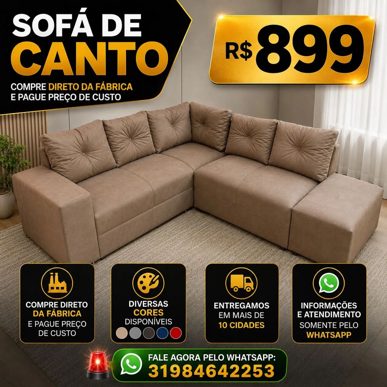 SOFÁ DE CANTO 