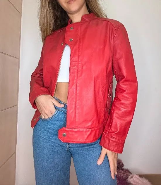 jaqueta de couro legítimo zara Tam P - Foto 2
