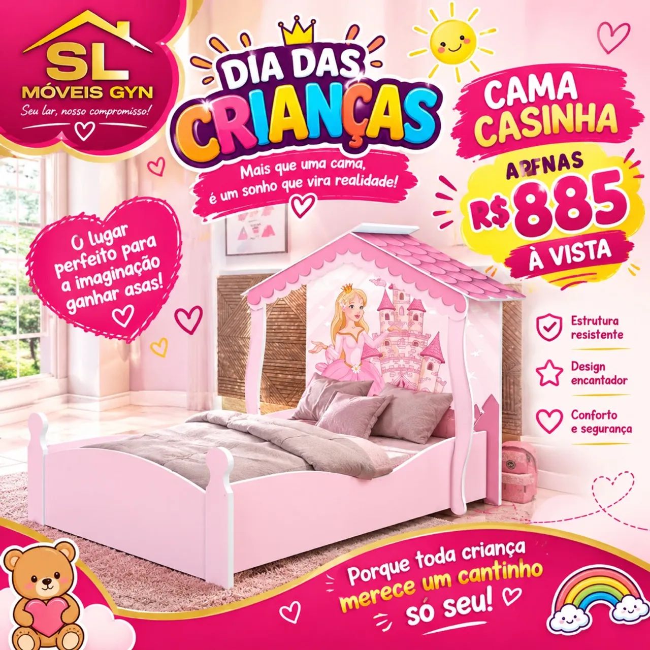 Cama Casinha Princesa