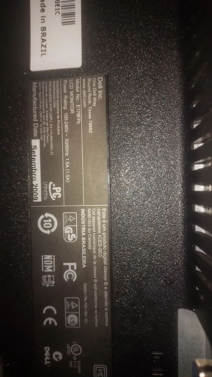 Monitor Dell E178FPc 17" - Testado e Funcionando - Foto 4