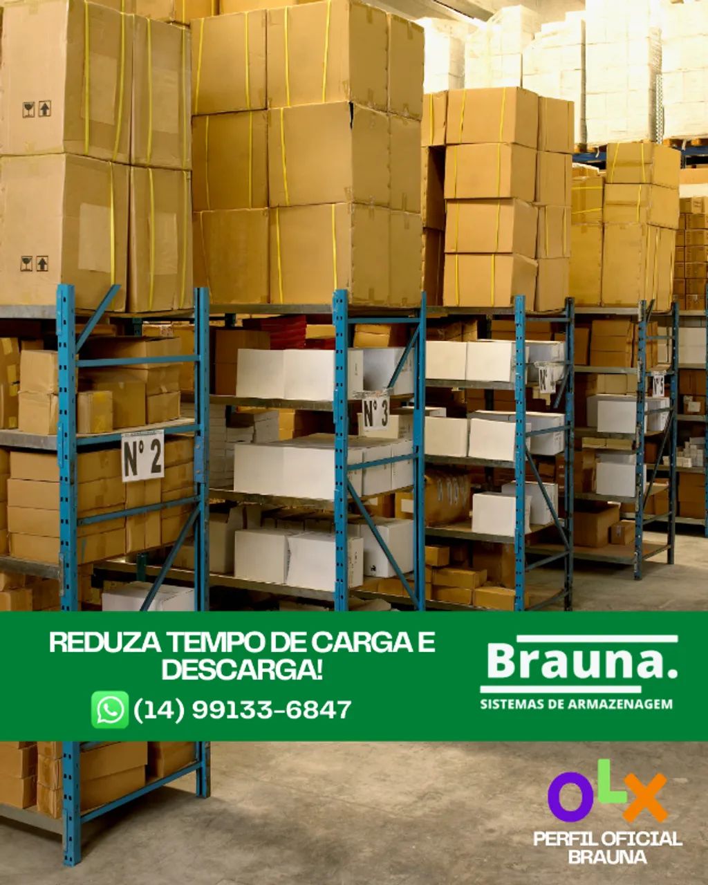 Rack para Autopeças Brauna - Organização por Código