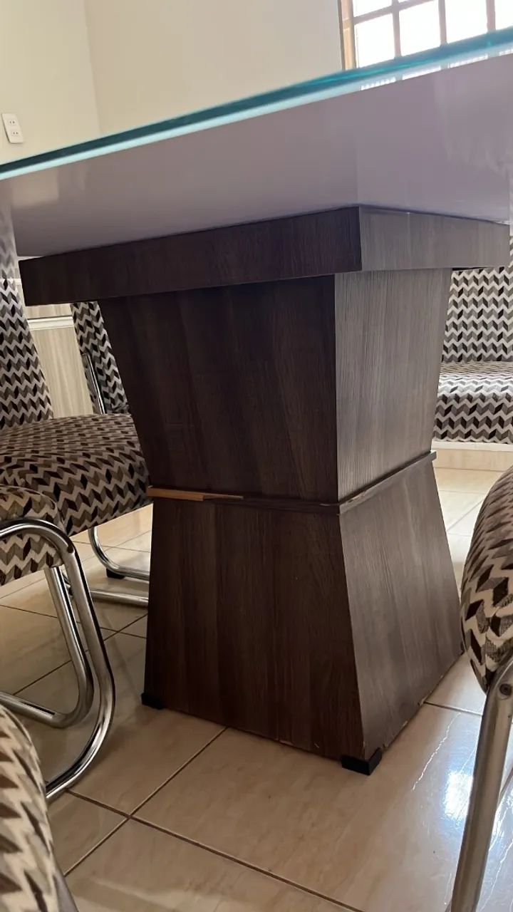 Mesa 8 lugares em vidro temperado - Foto 4