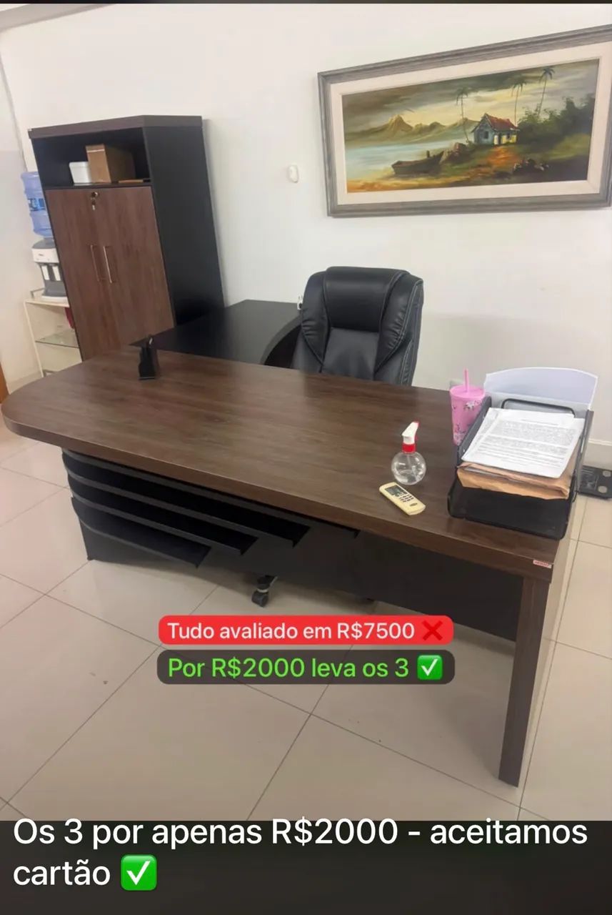 CONJUNTO ESCRITÓRIO COMPLETO - Foto 3