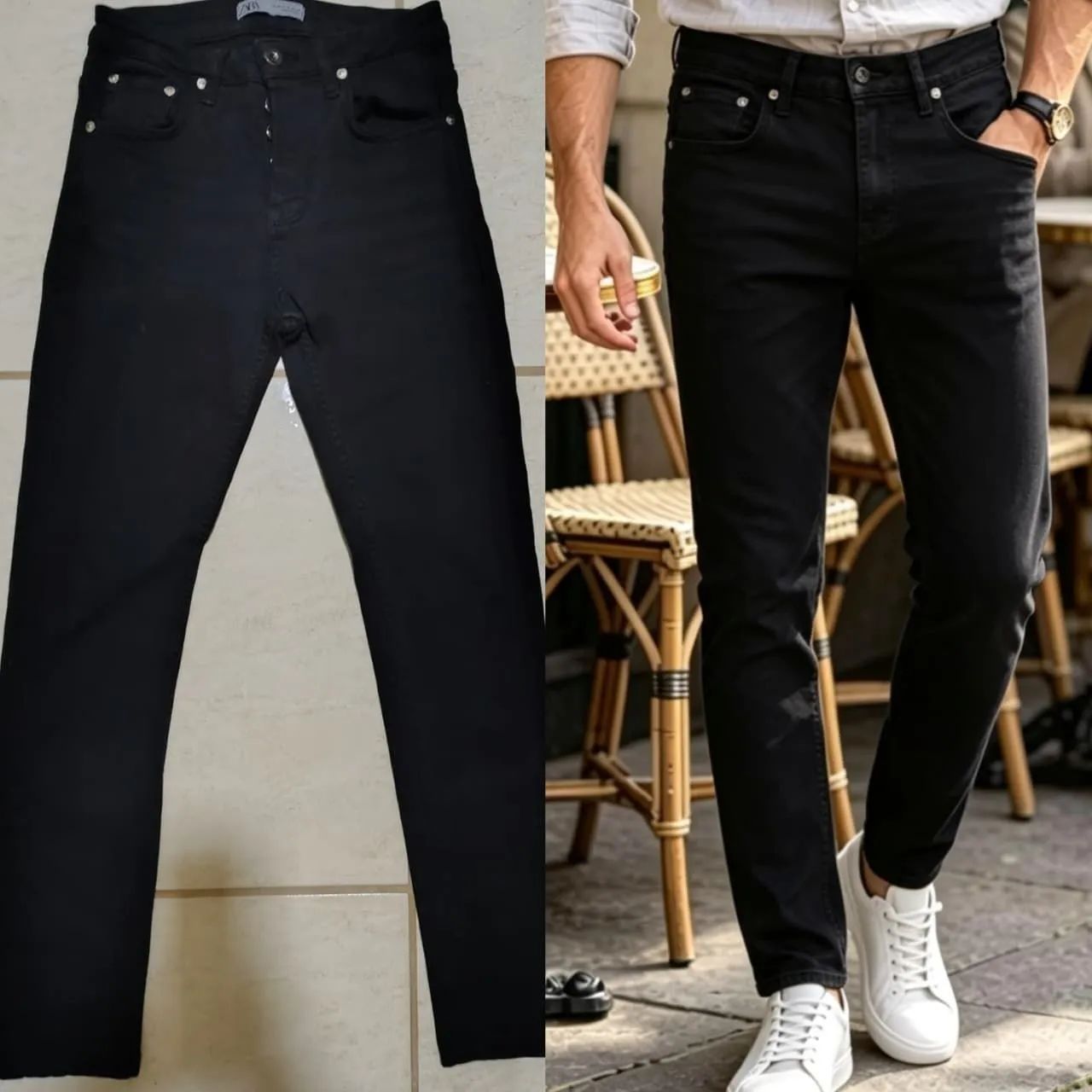 Calças masculinas (3 peças / preta da Zara) ORIGINAIS  - Foto 3