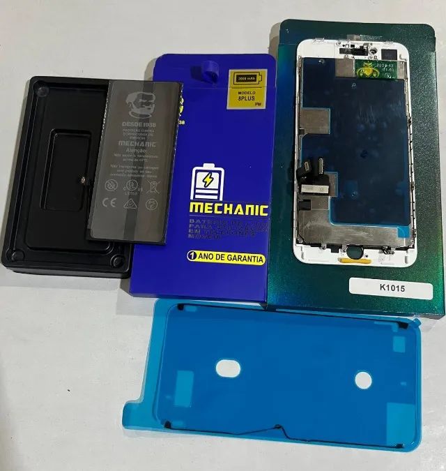 KIT FRONTAL BRANCO + BATERIA IPHONE 8 PLUS  NUNCA USADO R$70,00 - Foto 2