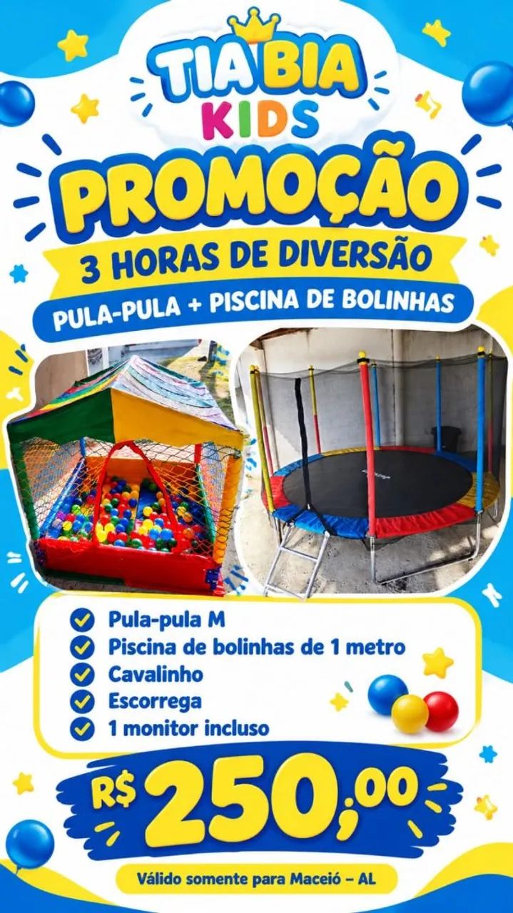 Aluguel de pula pula e piscina 