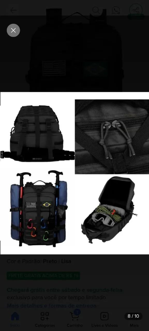 Mochila Militar Material Resistente Premium  - Foto 3