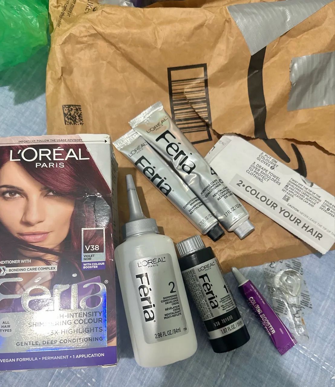 Kit tinta cabelo / L'Oréal Paris Feria V38 (importada EUA) - Foto 4