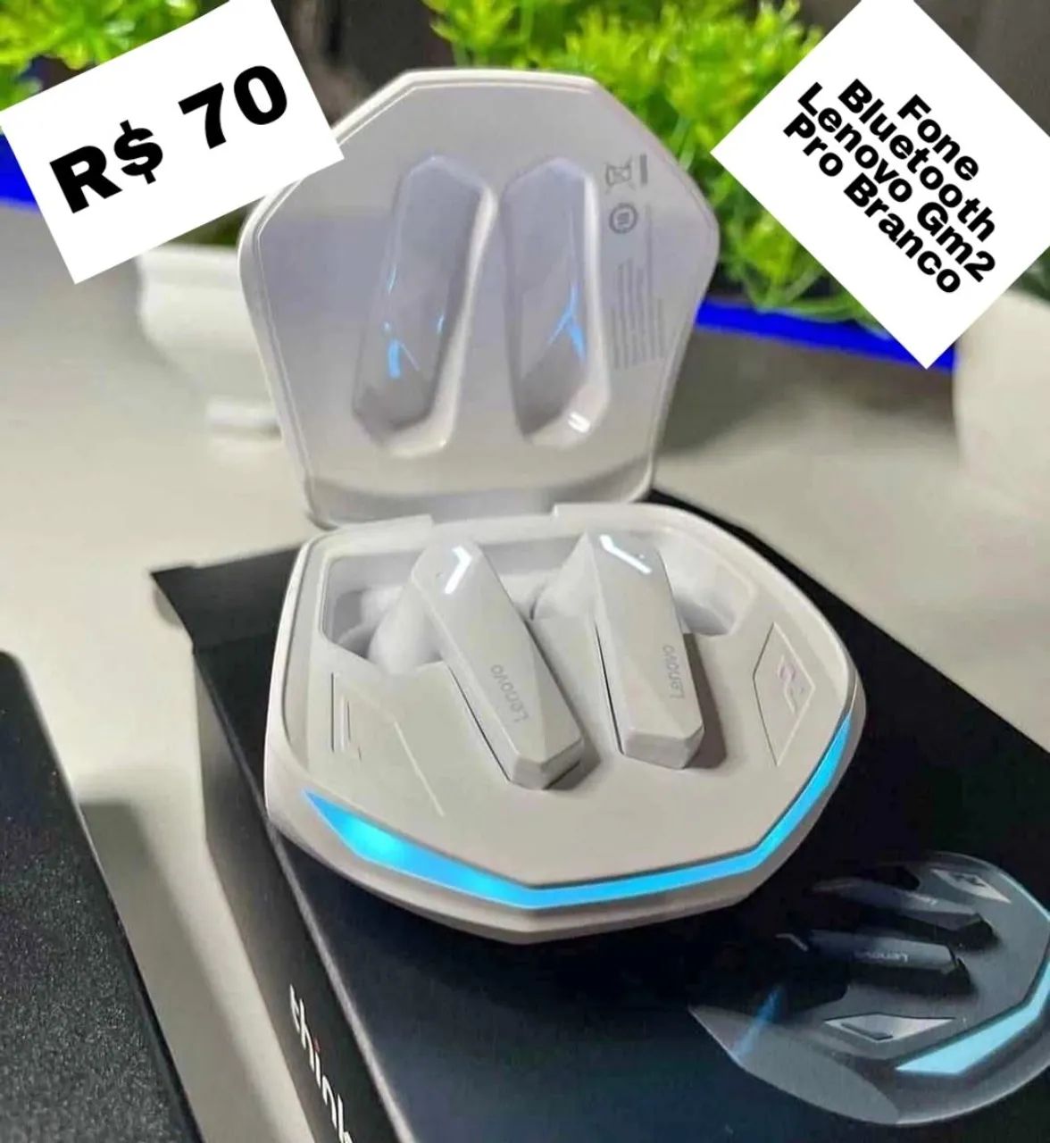 Fone bluetooth Lenovo Gm2 Pro R$ 70