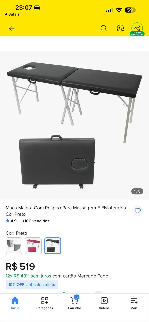 Maca portátil - Com rodinhas  - Foto 5