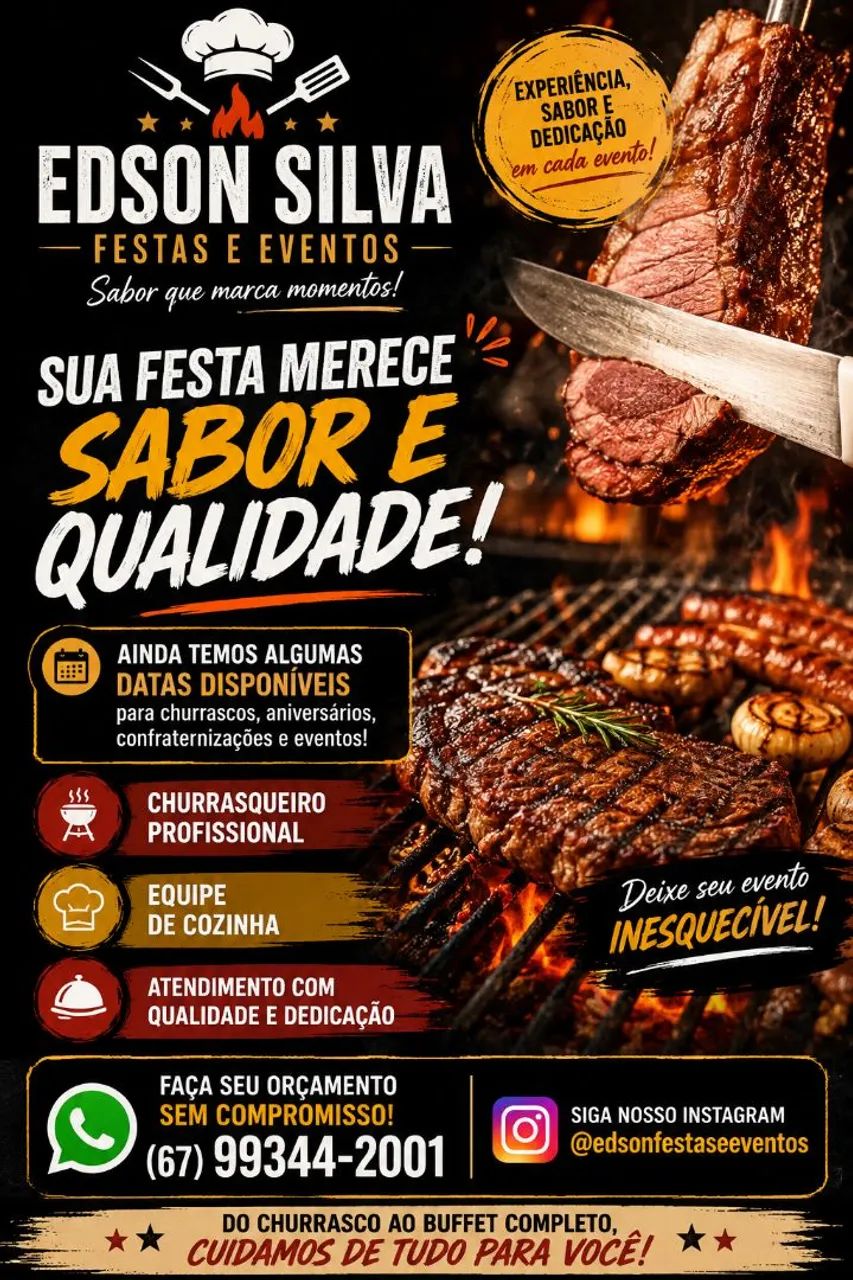 CHURRASQUEIRO, COZINHEIRO 