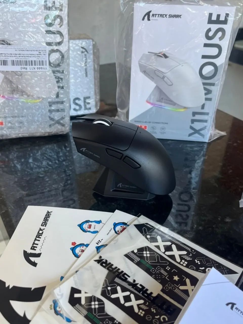 Mouse Attack Shark X11 PRETO e VERMELHO DISPONÍVEIS - Foto 2