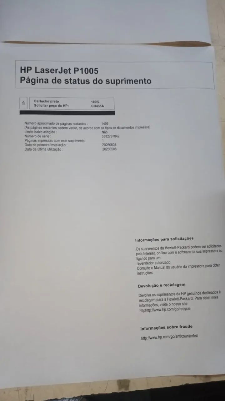 impressora laserjet hp p1005 revisada  - Foto 5