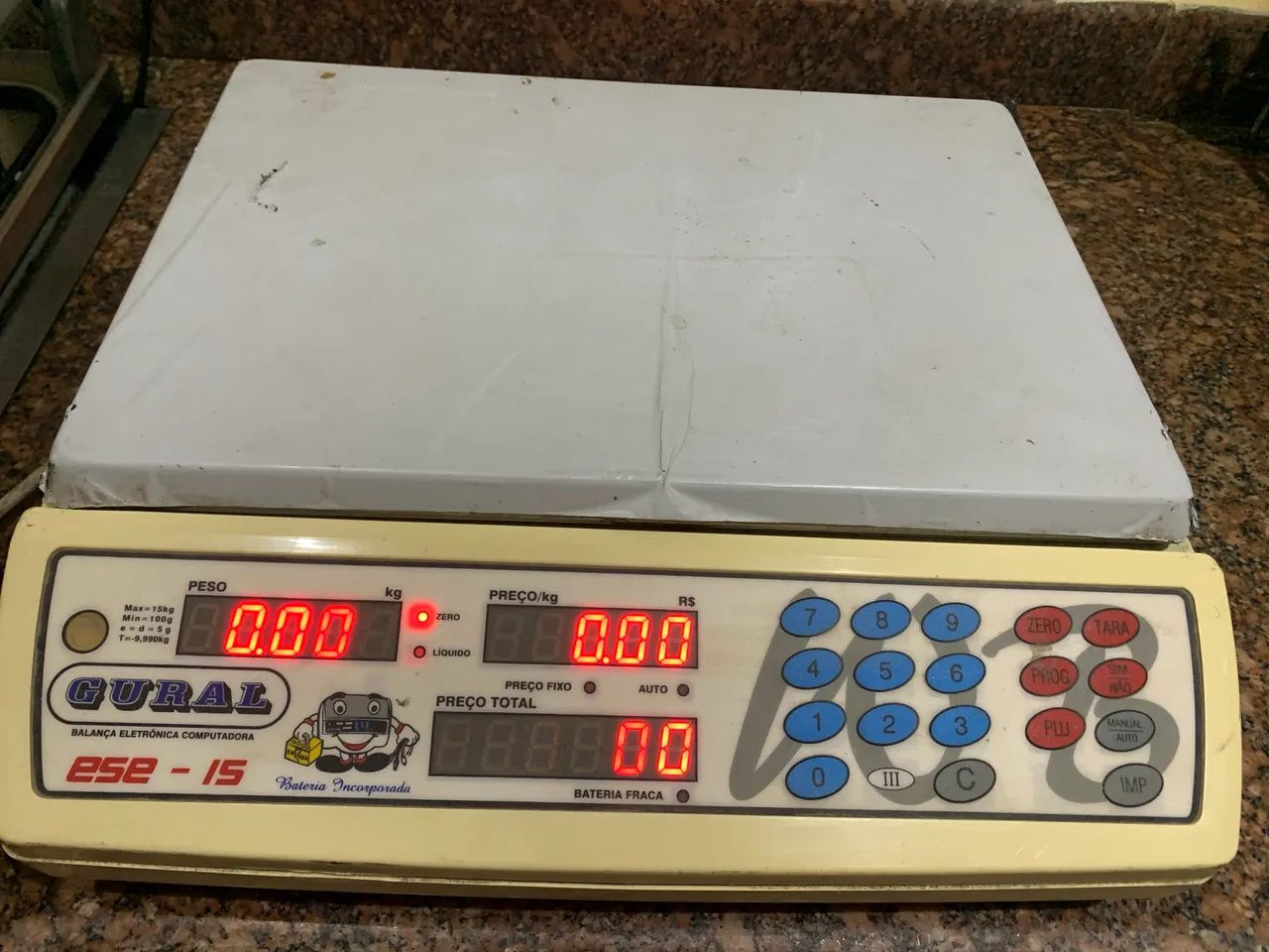 Balança Comercial Digital Gural Ese 15kg
