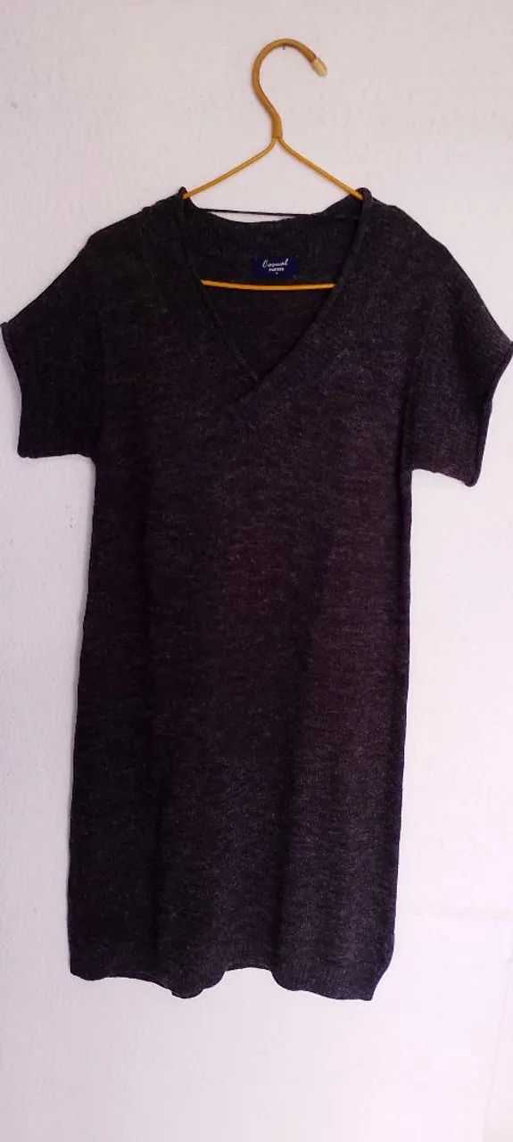 vestido lá cinza escuro - Foto 4