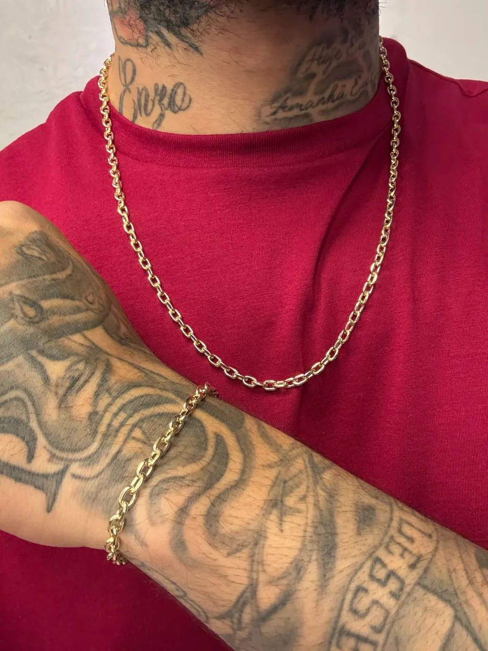 Conjunto joia ouro 18k