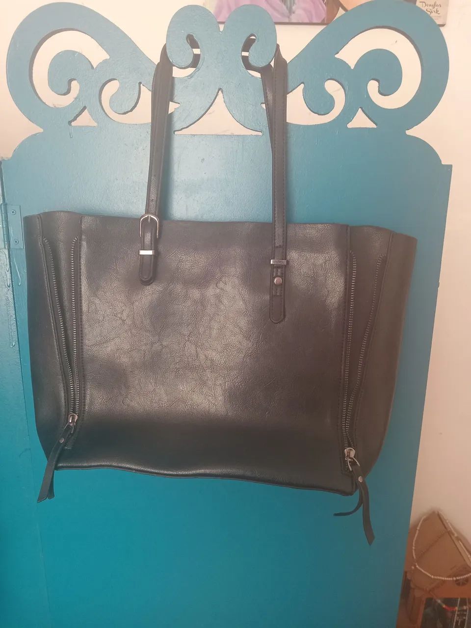 Bolsa Tote Couro PU Preta
