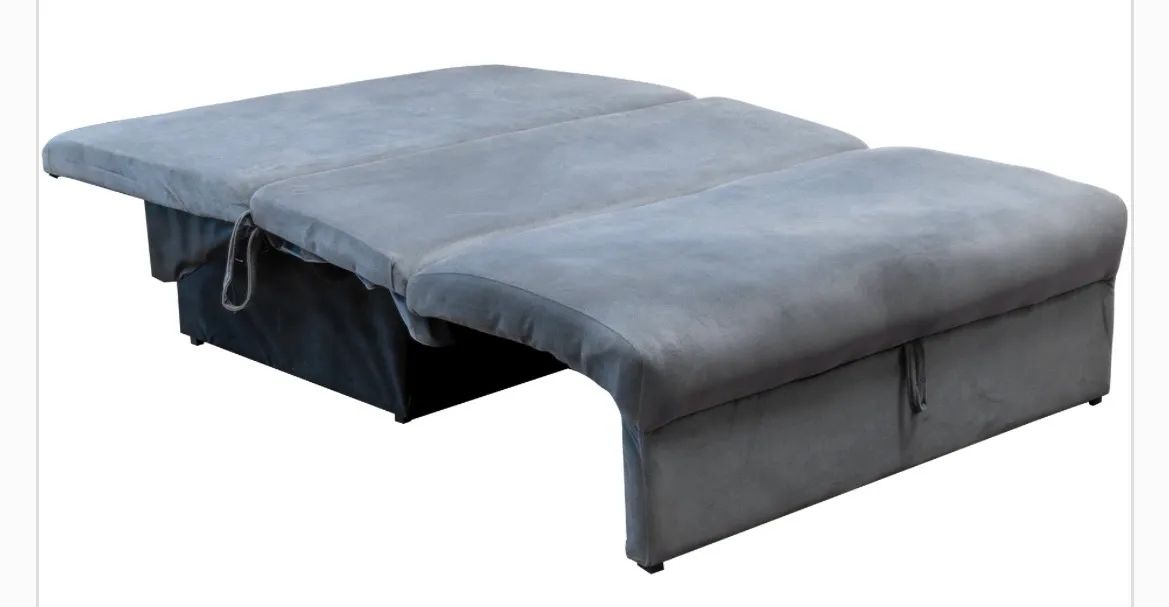 Sofá-Cama 2 Lugares Malu 113cm Veludo Cinza E-425 - Matrix - Foto 2
