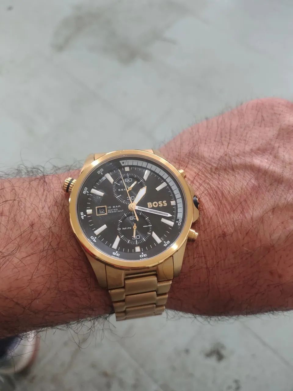 Relógio dourado Hugo boss