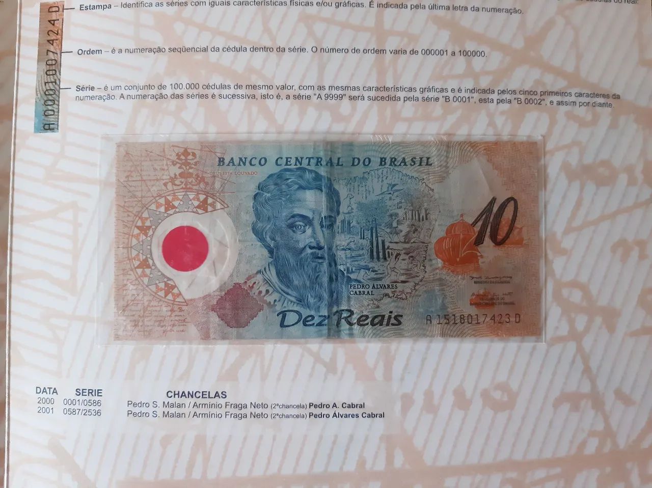 Nota original 10 reais com Folder original  - Foto 5