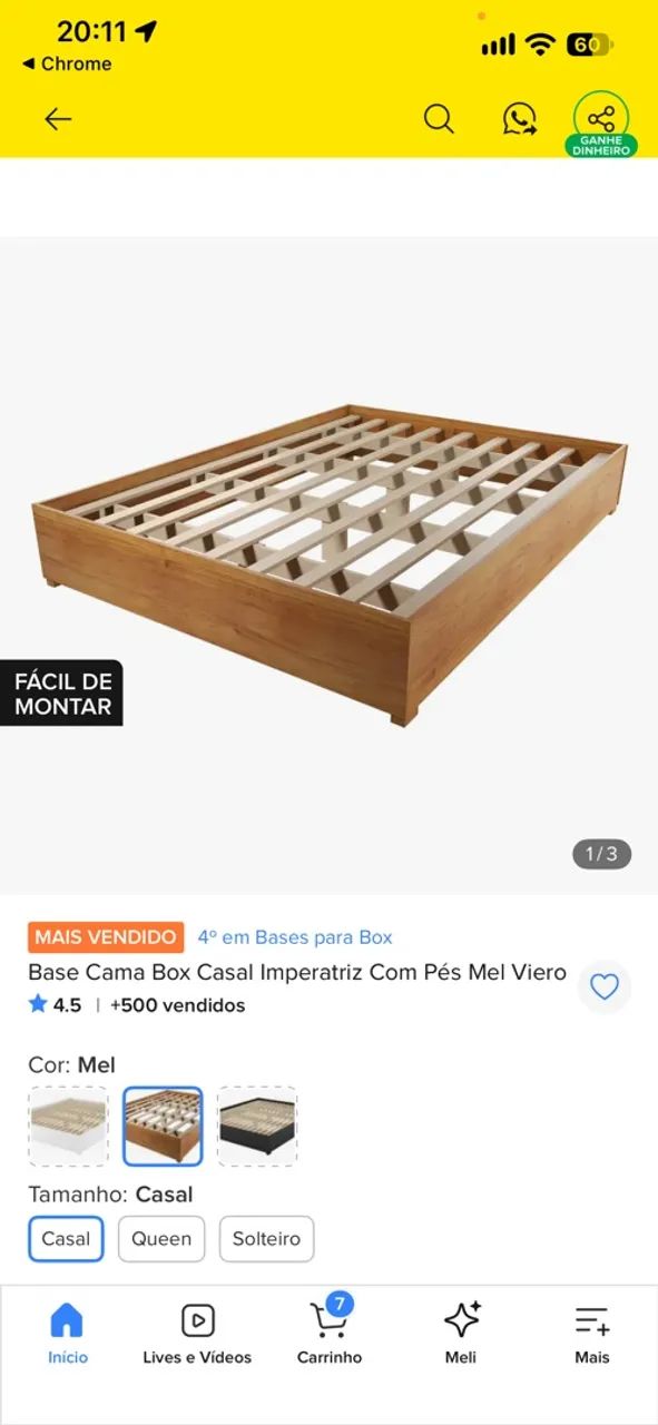 Cama casal com colchão  - Foto 3