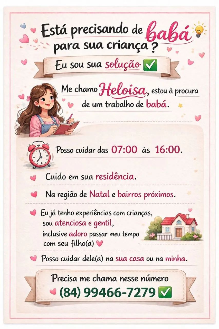 Babá a disposição 